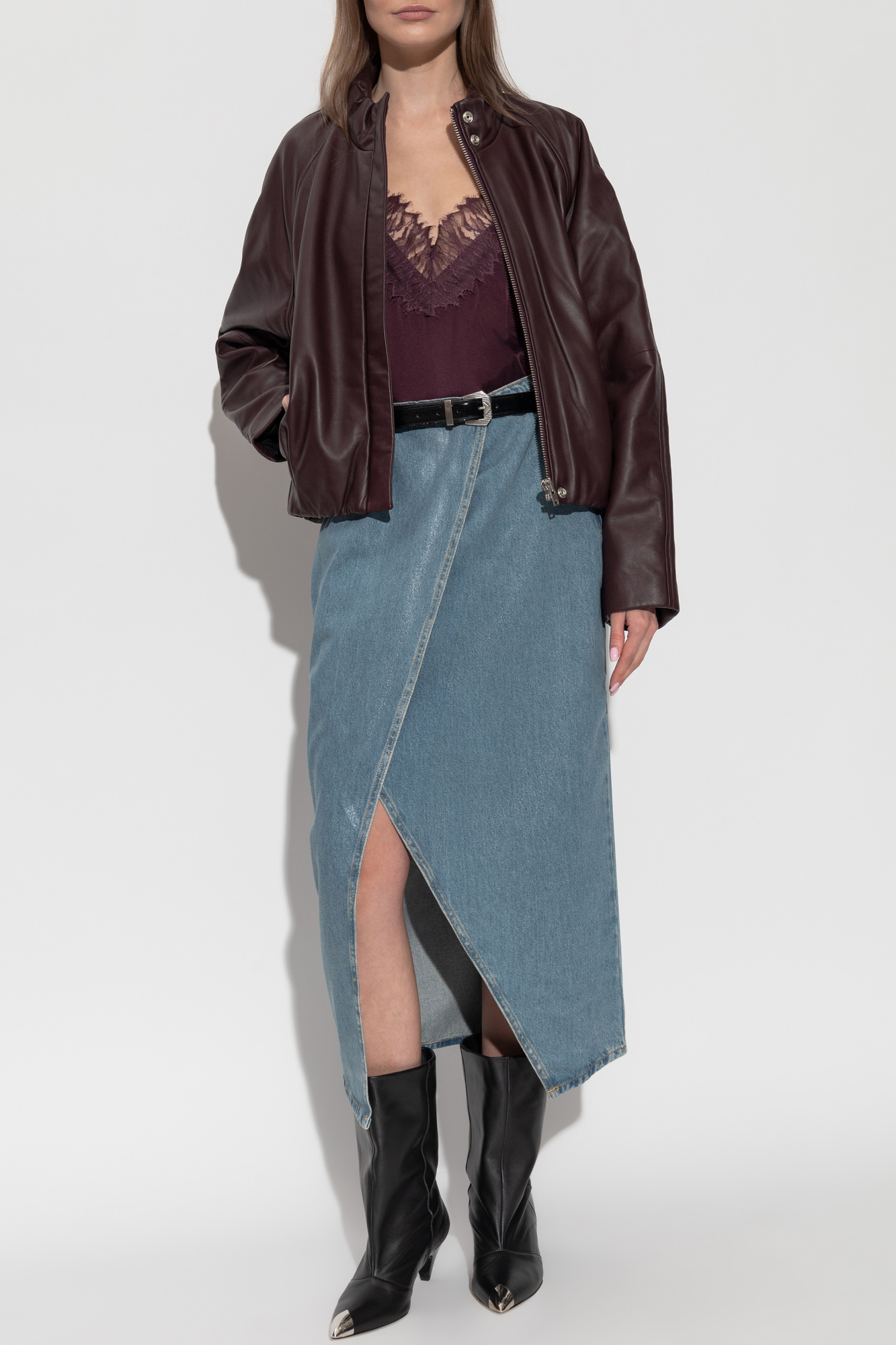 【ohotoro 】leather midi coat ohotoro 】leather midi coat ohotoro 】leather midi coat